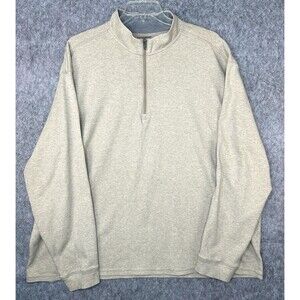 Roundtree & Yorke Sweater Men's 3XT Beige 1/4 Zip Long Sleeve Pullover
